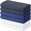 Homaxy 100% Cotton Waffle Weave Kitchen Towels, 6 Pack, Mixed Color by Homaxy
