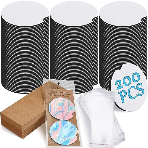 Tioncy 400 Pcs Sublimation Car Coaster Blank Set Packaging by Tioncy