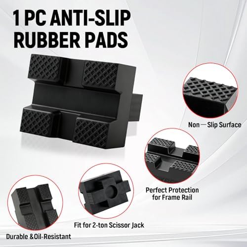 Scissor Jack Pads Rubber Pinch Weld Saddle Adapter Protector Universal Car Lift - Image 6