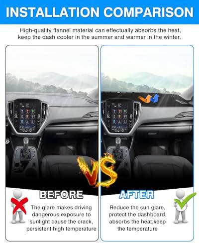 Autorder Dashboard Cover Mat for 2024 2025 2026 Subaru Crosstrek Accessories - Image 3