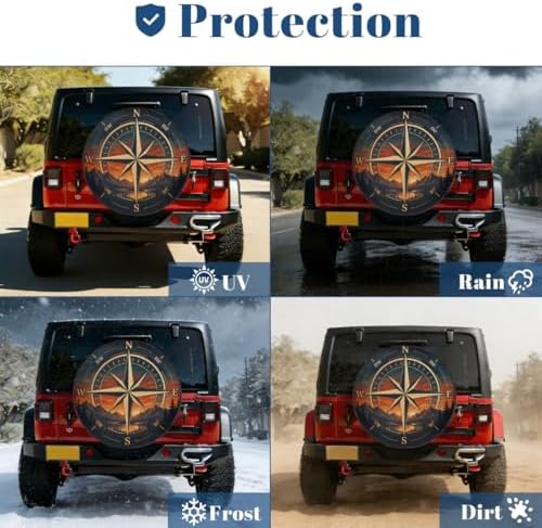 Mountain Compass Spare Tire Cover Wheel Covers Protectors Waterproof Dust-Proof - Image 7