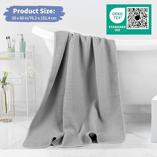 MICROFI New Microfiber Waffle Bath Towels, 2 Pieces, Fast Drying, Lint Free 430 - Image 5