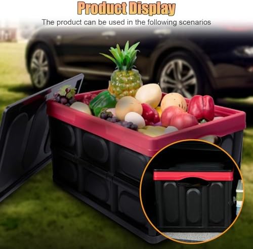 Car Trunk Organizer, Foldable Plastic Cargo Storage Box - Image 5