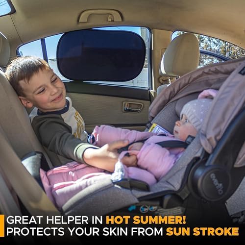 EcoNour Car Window Shades for Baby | Protects Baby from Sun & Heat - Image 2