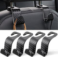 LivTee Car Purse Hook, 4 Pack Universal Auto Seat Headrest Hook Hangers by LivTee