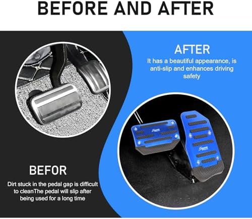 2 PCS Car Non-slip Pedal Pads Set, Alloy Brake Pedal Protectors, Accelerator - Image 4
