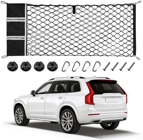 Amiss Truck Bed Cargo Net with Side Organizer, Compatible with Chevy/Chevrolet by Amiss