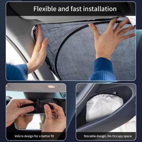 Sun Shade for 2007-2017 Toyota Camry Accessories, Foldable Front Window Shield - Image 3
