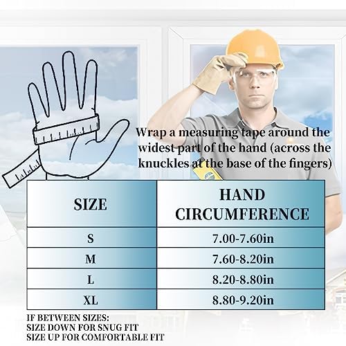 Work Gloves for Men, Performance Fit, Touch Screen, Abrasion Resistant - Image 4