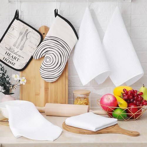 Homaxy 100% Cotton Waffle Weave Kitchen Dish Cloths 12-Pack - Image 6