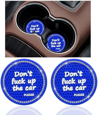 Ziciner 2 Pack Bling Car Cup Holder Coaster, 2.75 Inch Anti-Slip Auto Insert by Ziciner