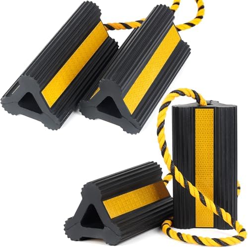 OULEME Heavy Duty Rubber Wheel Chocks by OULEME
