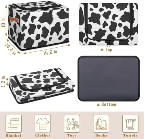 Cow Print Pattern Storage Bins - Image 3