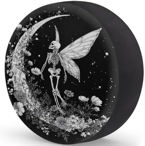 Pretty Skull Moon Spare Tire Cover Dust-Proof Wheel Protector - Image 2