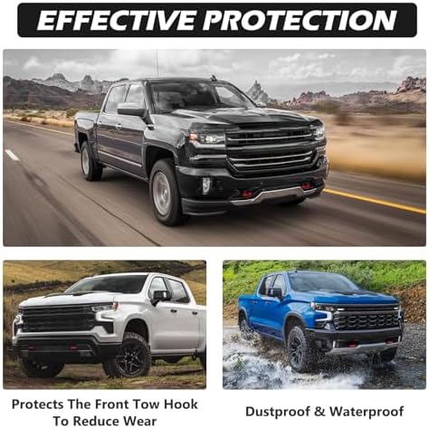 Tow Hook Covers for Silverado 1500/Sierra 1500 Red - Image 4