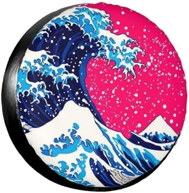 Japanese Wave Anime Spare Tire Cover by TZBVTAU