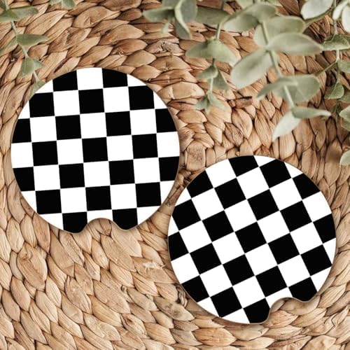 Ceramic Car Coasters – Absorbent Car Cup Holder Coaster Set - Image 7