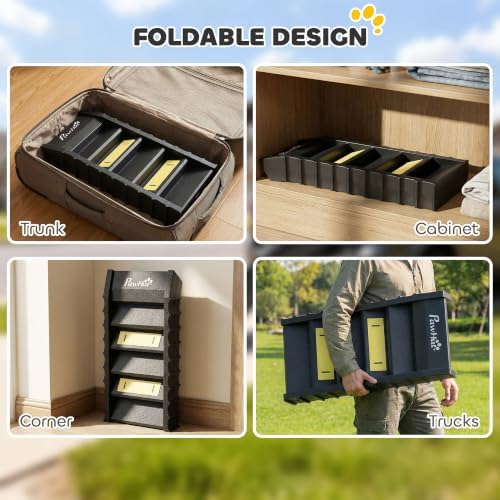 PawHut Dog Ramp for Car Truck SUV Foldable Dog Stairs for Large Dogs Black - Image 6
