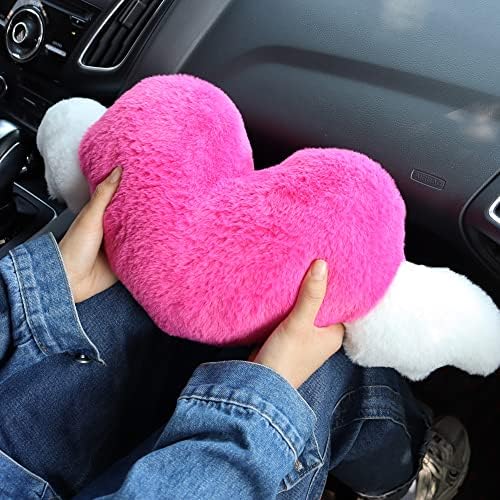 2 Pack Heart Shaped Cute Car Headrest Pillow - Image 6