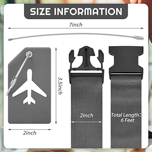 Weewooday 8 Pcs Luggage Straps Suitcase Tags Set - Image 2