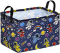 Space Storage Basket for Boys, Rocket Toy Bin, Kids Gifts Basket by MAIZMZ