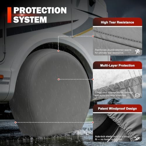 Explore Land Tire Covers 2 Pack Fit Tire Diameters 32-34.75 inch - Image 2