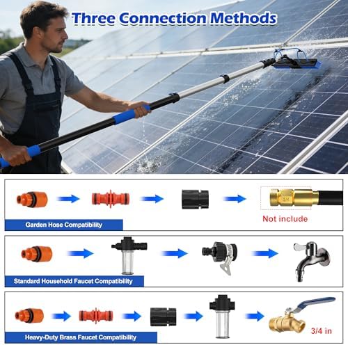 30 FT Reach Solar Panel Cleaning Brush Kit - Image 4
