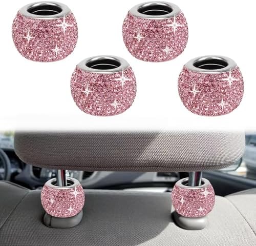 BFXM 4 Pcs Car Headrest Collars, Bling Head Rest Collars Rings Decoration by BFXM