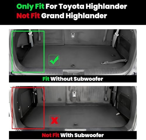 LASFIT Cargo & Backrest Mats for Toyota Highlander 2026-2020 7 & 8 Seats - Image 3