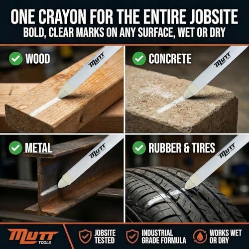 Mutt Tools White Lumber Crayons 12 Pack - Image 2