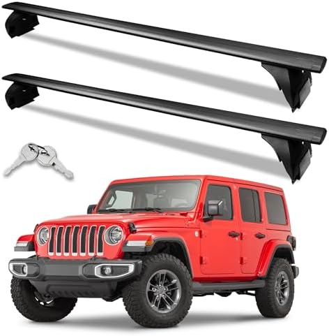 Roof Rack Cross Bars for 2007-2026 Jeep Wrangler JK JL/Gladiator JT 396lbs by Unknown