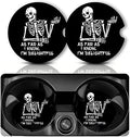 Yonlevres Car Coasters for Cup Holders, Skull Skeleton, 2 Pack by Yonlevres