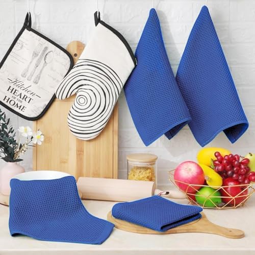 Homaxy 100% Cotton Waffle Weave Kitchen Dish Cloths 24-Pack - Image 6