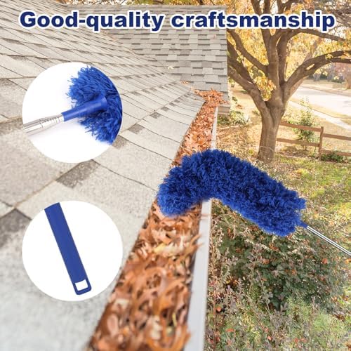 Gutter Cleaning Tool from Ground, Adjustable Telescopic Extendable Long Pole - Image 4