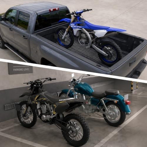 2 Pack E-Track Wheel Chock for Motorcycle – Heavy Duty Steel Dirt Bike Wheel - Image 5