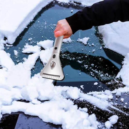 ZONETECH Heated Car Window Ice/Snow Scraper Extendable Auto Windshield Heated - Image 4