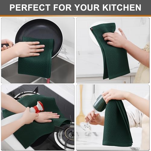 Kitinjoy Cotton Waffle 4-Pack Kitchen Towels - Image 4