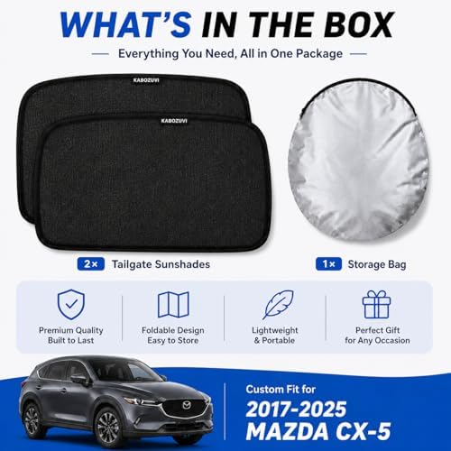 Car Window Shades for 2017-2025 Mazda CX-5 Rear Side Window Mesh Sun Shade - Image 7