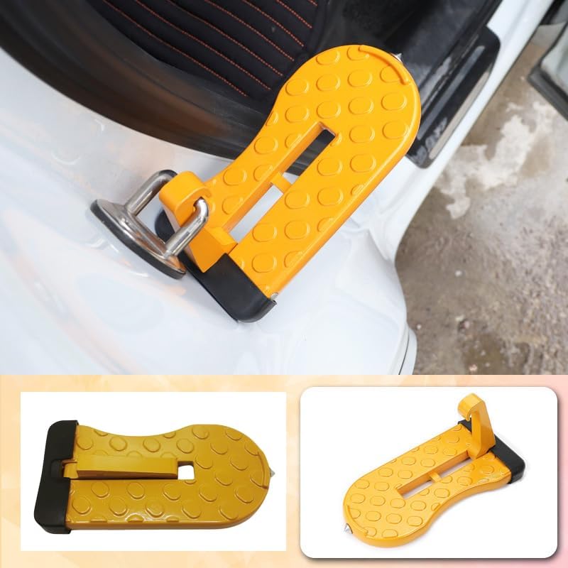 Car Door Step with Glass Breaker Safety Hammer & Roof Rack Access, Car - Image 3