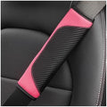 AUCELI 2PCS Carbon Fiber Car Seat Belt Cover, Breathable Leather by AUCELI
