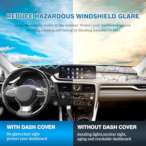 FIILINES Dash Cover for 2016-2019 Lexus RX RX350/RX200t/RX450h, Dashboard Mat - Image 6