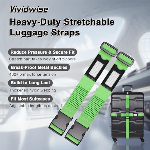 Luggage Straps for Suitcases, Stretchable TSA Approved Suitcase Connector Straps - Image 6