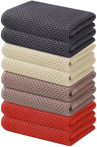 Kitinjoy 100% Cotton Waffle 8-Pack Kitchen Towels by Kitinjoy