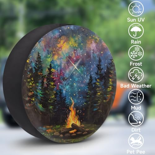 Galaxy Spare Tire Cover 14in Spare Wheel Covers Tire Storage Cover - Image 3