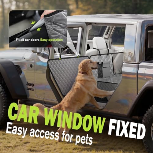 Pecute Back Seat Extender for Dogs 56.29 * 28.74 in, Car Window Fixing for - Image 2