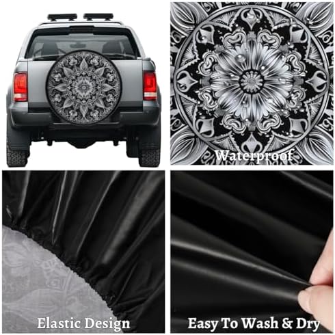 Spare Tire Cover for RV Trailer, Nationality Bohemia Mandala Tire Covers - Image 4