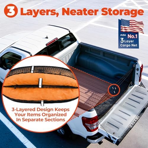 3-Layer Cargo Net for Toyota 4Runner 2010-2024, Zoned Storage - Image 2