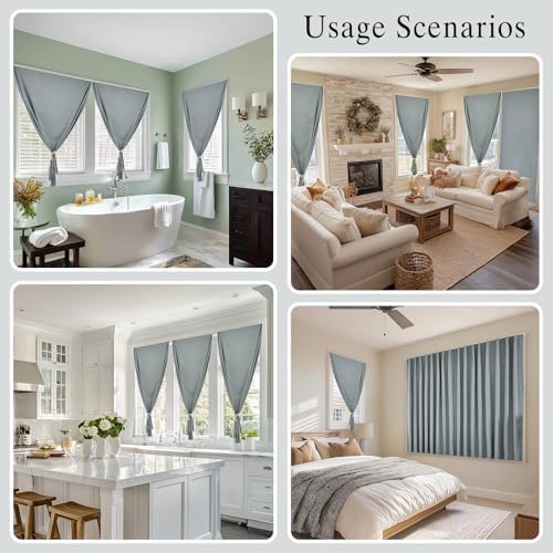 100% Blackout Magic Tape Stick On Curtains Window Shades Pull Down Blackout - Image 5