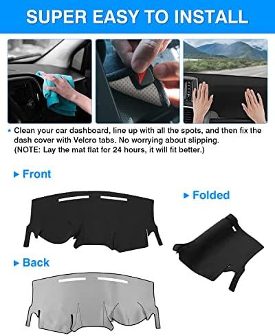 Autorder Dashboard Cover Mat for Dodge Grand Caravan 2011-2020 /Chrysler Town - Image 5