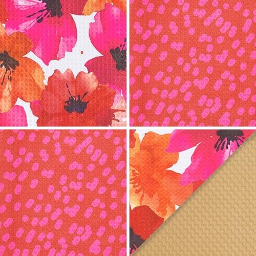 RITZ 6-Piece Poppy & Dots Microfiber Kitchen Set – Vibrant Watercolor Botanical - Image 2